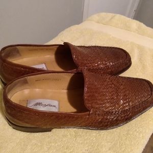 Mezlan brown braided loafers